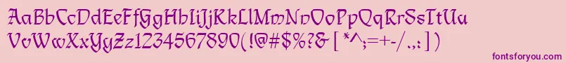 LimogesRegular Font – Purple Fonts on Pink Background