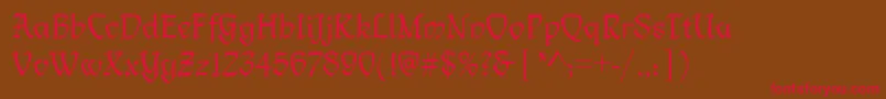 LimogesRegular Font – Red Fonts on Brown Background