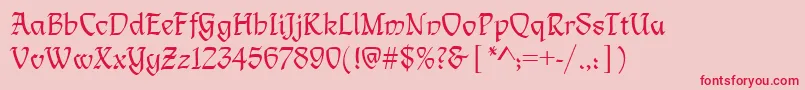 LimogesRegular Font – Red Fonts on Pink Background