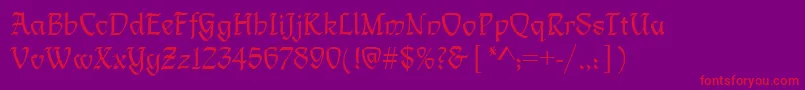 LimogesRegular Font – Red Fonts on Purple Background