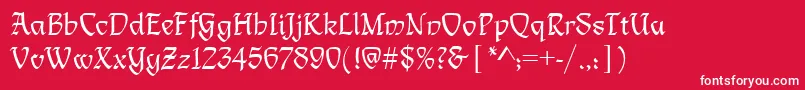 LimogesRegular Font – White Fonts on Red Background