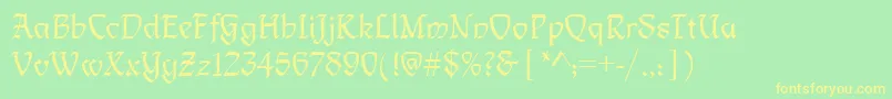 LimogesRegular Font – Yellow Fonts on Green Background