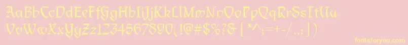 LimogesRegular Font – Yellow Fonts on Pink Background