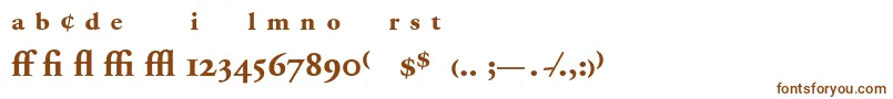 AdobeGaramondBoldExpert Font – Brown Fonts on White Background