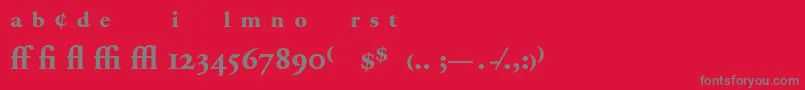 AdobeGaramondBoldExpert Font – Gray Fonts on Red Background