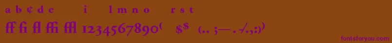 fuente AdobeGaramondBoldExpert – Fuentes Moradas Sobre Fondo Marrón