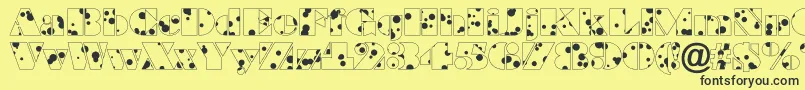 BraggadrRegular Font – Black Fonts on Yellow Background