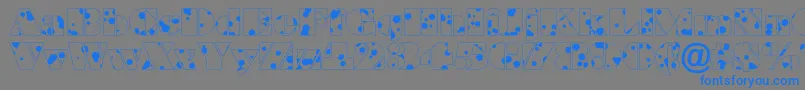 fuente BraggadrRegular – Fuentes Azules Sobre Fondo Gris