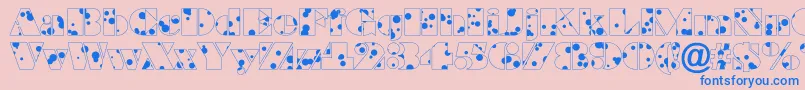 fuente BraggadrRegular – Fuentes Azules Sobre Fondo Rosa