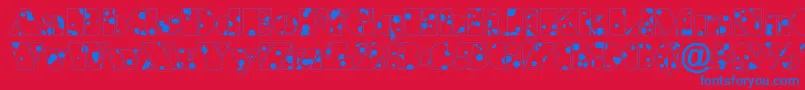 BraggadrRegular Font – Blue Fonts on Red Background