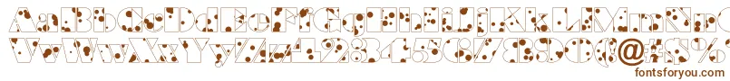BraggadrRegular Font – Brown Fonts on White Background