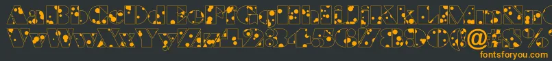 フォントBraggadrRegular – 黒い背景にオレンジの文字