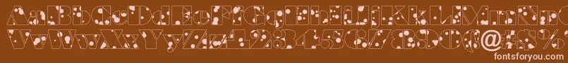 BraggadrRegular-Schriftart – Rosa Schriften auf braunem Hintergrund
