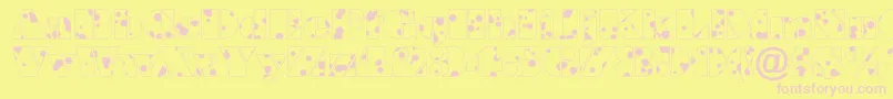 BraggadrRegular Font – Pink Fonts on Yellow Background