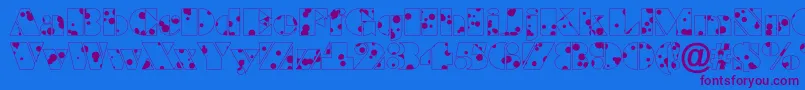 BraggadrRegular Font – Purple Fonts on Blue Background