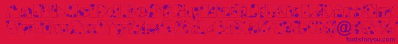 fuente BraggadrRegular – Fuentes Moradas Sobre Fondo Rojo