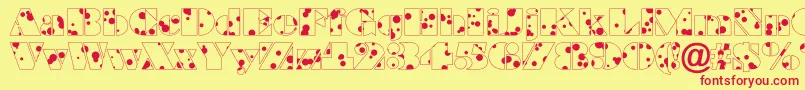 BraggadrRegular Font – Red Fonts on Yellow Background