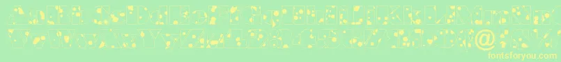 Шрифт BraggadrRegular – жёлтые шрифты на зелёном фоне
