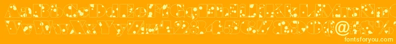 BraggadrRegular Font – Yellow Fonts on Orange Background