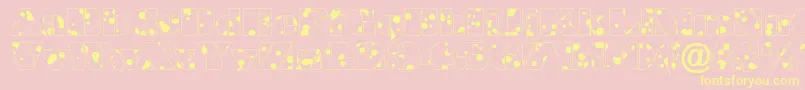 BraggadrRegular Font – Yellow Fonts on Pink Background