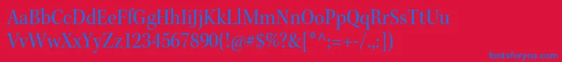 KeplerstdScnsubh Font – Blue Fonts on Red Background