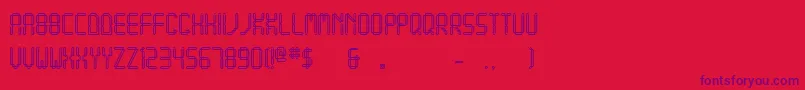 Quadratum-fontti – violetit fontit punaisella taustalla