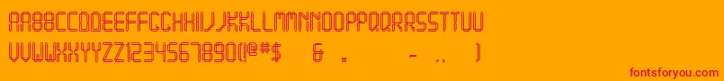 Quadratum Font – Red Fonts on Orange Background