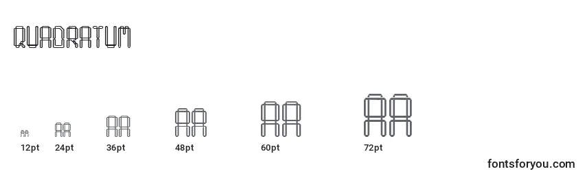 Quadratum Font Sizes