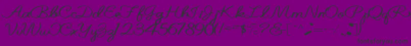 Belindatype67RegularTtext-Schriftart – Schwarze Schriften auf violettem Hintergrund