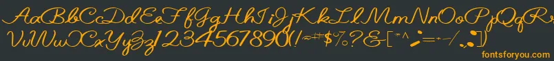 Belindatype67RegularTtext Font – Orange Fonts on Black Background