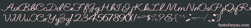 Belindatype67RegularTtext Font – Pink Fonts on Black Background