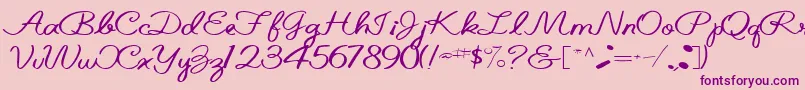 Belindatype67RegularTtext Font – Purple Fonts on Pink Background