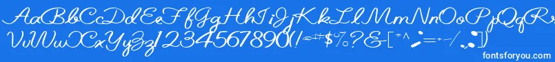 Belindatype67RegularTtext Font – White Fonts on Blue Background