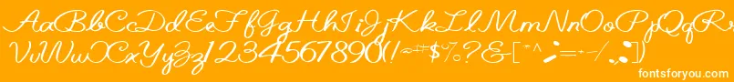 Belindatype67RegularTtext Font – White Fonts on Orange Background