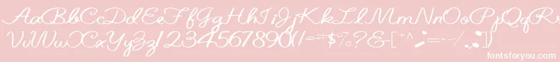 Belindatype67RegularTtext Font – White Fonts on Pink Background