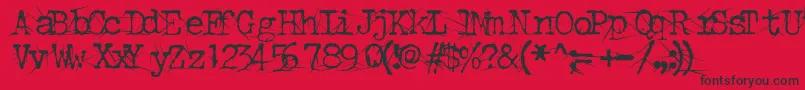 ConfusedRoot Font – Black Fonts on Red Background