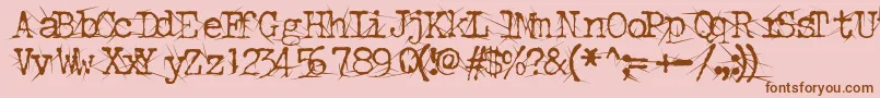 ConfusedRoot Font – Brown Fonts on Pink Background