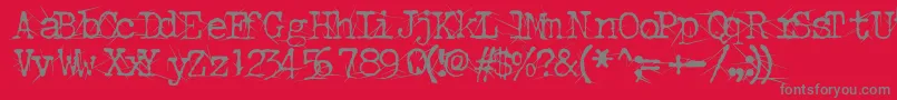 ConfusedRoot Font – Gray Fonts on Red Background
