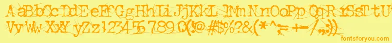 ConfusedRoot Font – Orange Fonts on Yellow Background