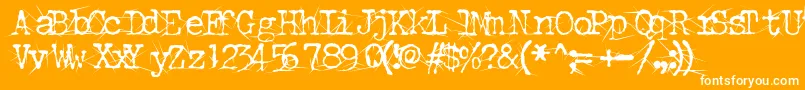 ConfusedRoot Font – White Fonts on Orange Background