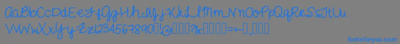 More about GimmeCheese Font GimmeCheese Font – Blue Fonts on Gray Background