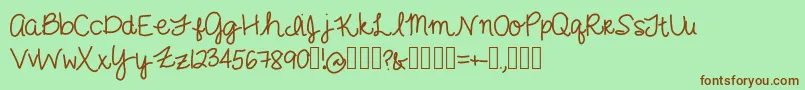 GimmeCheese Font – Brown Fonts on Green Background