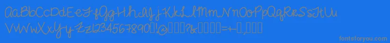 GimmeCheeseフォントについての詳細 フォントGimmeCheese – 青い背景に灰色の文字