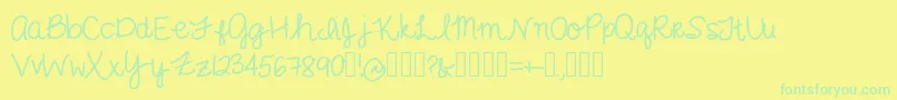 GimmeCheese Font – Green Fonts on Yellow Background