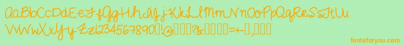 GimmeCheese Font – Orange Fonts on Green Background