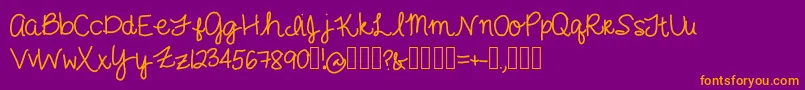 Подробнее о шрифте GimmeCheese Шрифт GimmeCheese – оранжевые шрифты на фиолетовом фоне