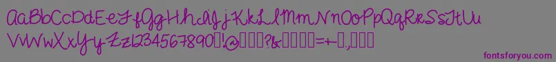 GimmeCheese Font – Purple Fonts on Gray Background