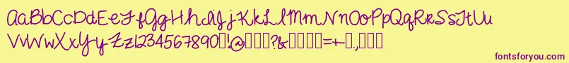 GimmeCheese Font – Purple Fonts on Yellow Background