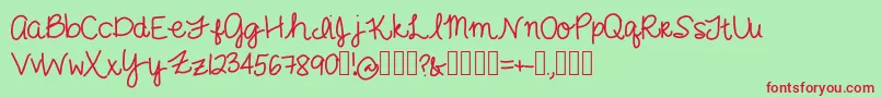 GimmeCheese Font – Red Fonts on Green Background