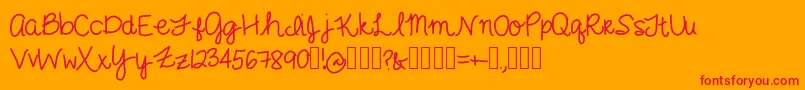GimmeCheese Font – Red Fonts on Orange Background